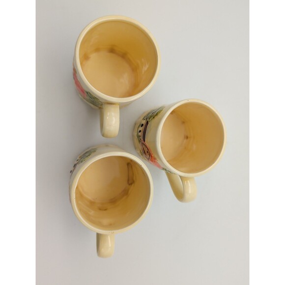 Vintage Marks Rosenfeld Cottage Core Coffee Cups 3D Farmhouse Barn 3 1/2" Tall - Picture 8 of 8